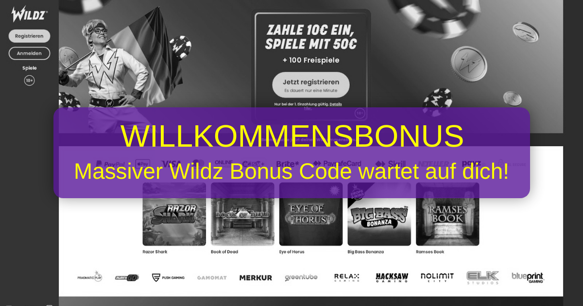 Wildz Bonus Code 2026: Der beste Bonus in Deutschland | Geprüft